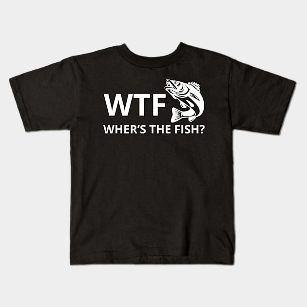 WTF Where’s The Fish Kids T-Shirt by chems eddine